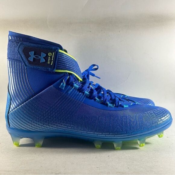 NEW Under Armour Highlight MC Men’s Football Cleats Blue Size 12 3023716-405 - Picture 1 of 9